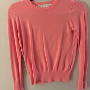 Zara Pink Long Sleeve Sweater